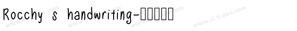Rocchy s handwriting字体转换